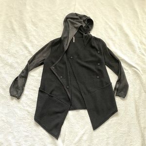 Free People Drippy Wool Asymmetrical Drape Jacket